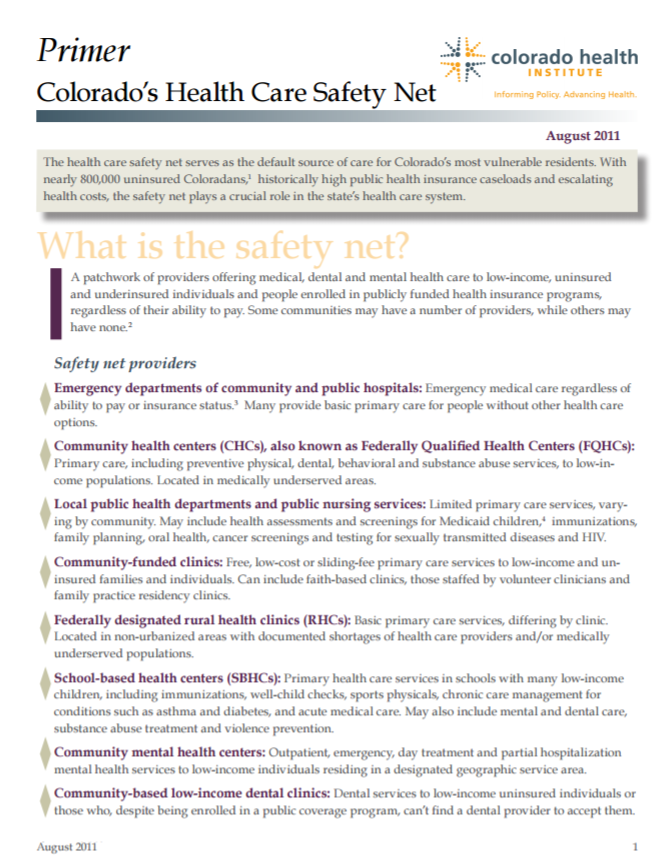 2011 Safety Net Primer