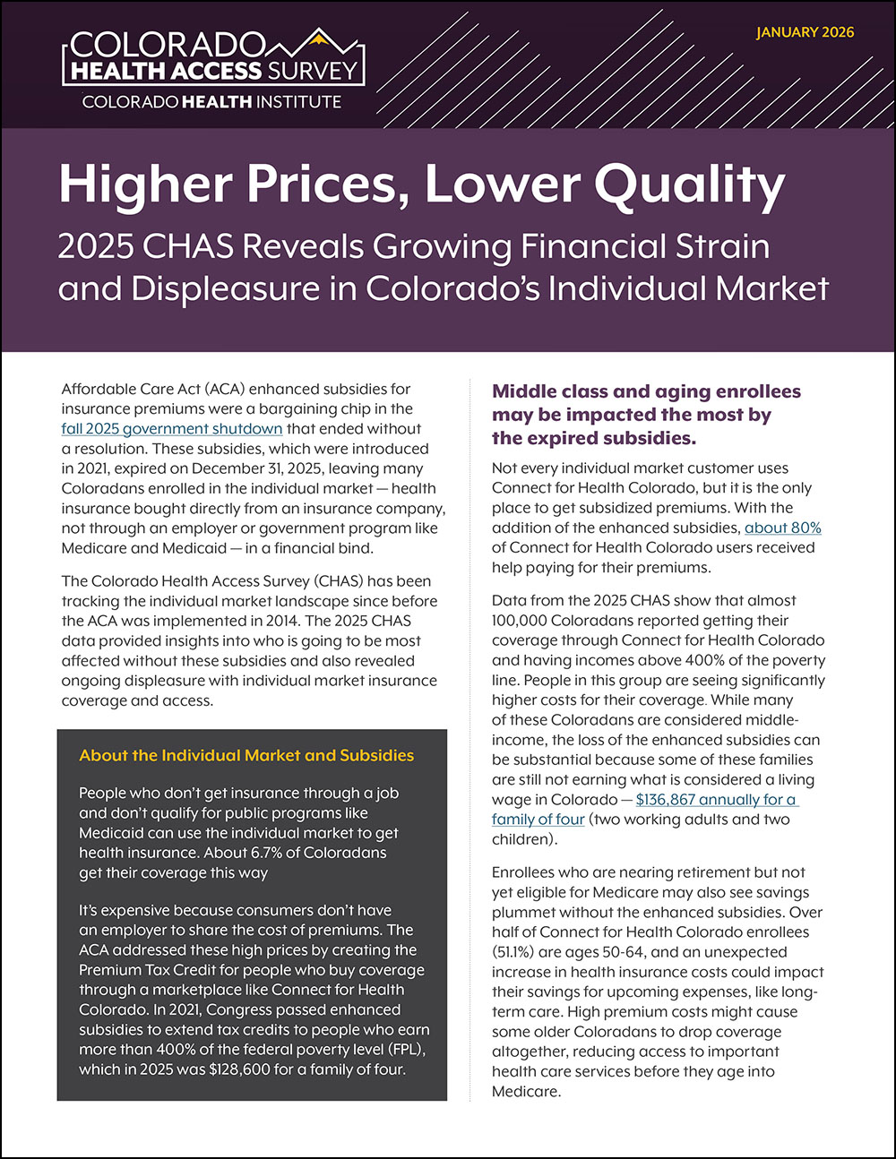 2025 CHAS Individual Market brief
