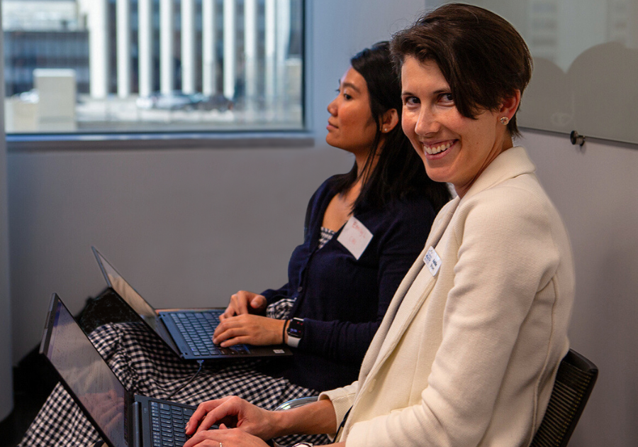 Ashlie Brown at work during a Metro Denver Partnership for Health convening.