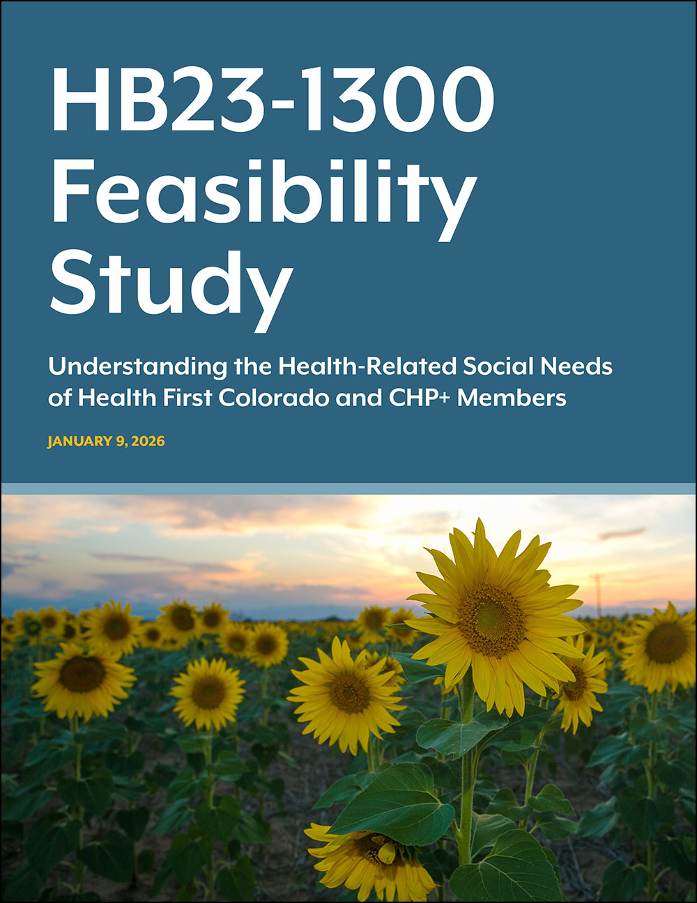 HB-1300 Feasibility Study cover