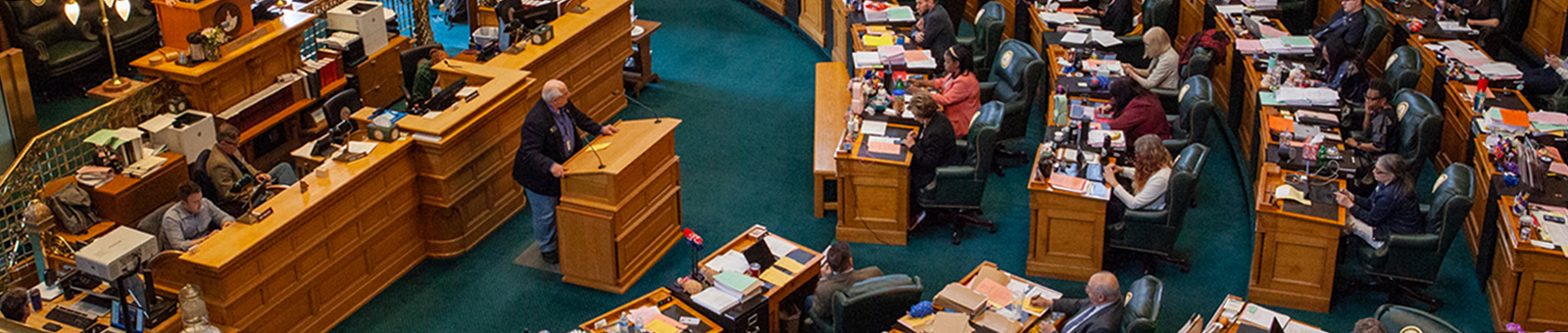 Inside picture of the Colorado House of Representatives