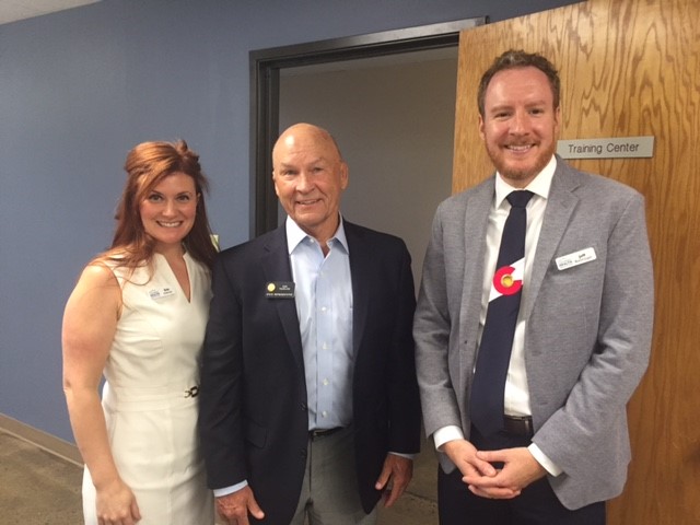 State Rep. Dan Thurlow with Erin Holmes and Jeff Bontrager of CHI.