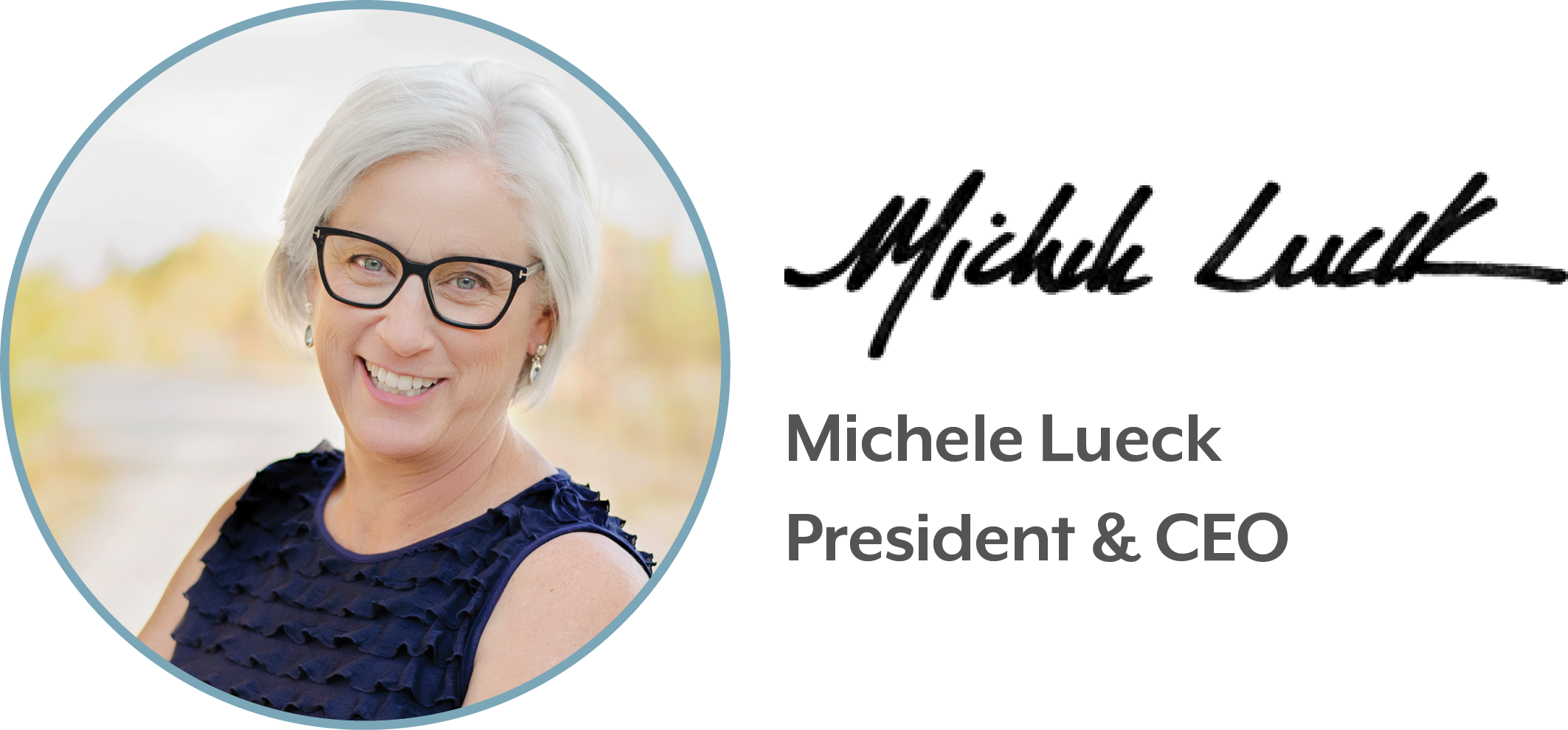 Michele Lueck signature and photo