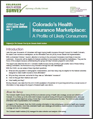 Colorado's Health Insurance Marketplace: A Profile of Likely Consumers