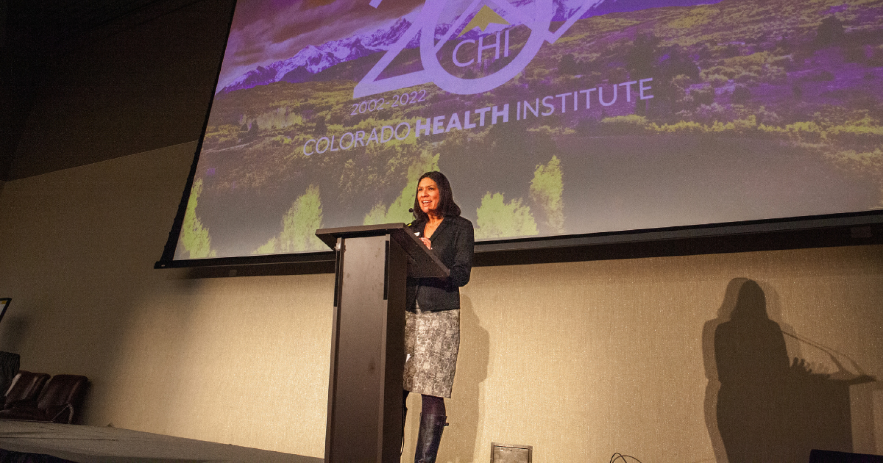 Kristi Arellano on stage at Hot Issues in Health 2022