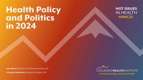 Health Policy and Politics in 2024 presentation