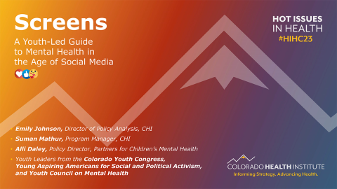 Screens and Youth Mental Health presentation