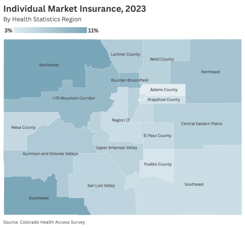 CHAS map showing individual market membership by region